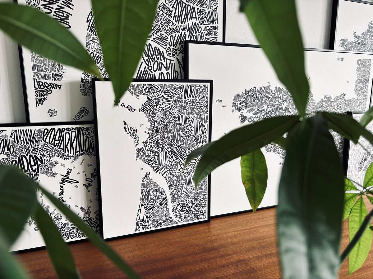 Mur de cadres noir et blanc | Le guide Les Petits Plans