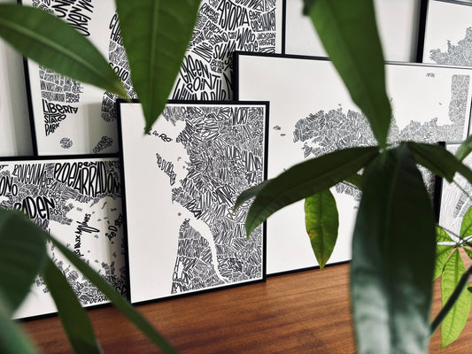 Mur de cadres noir et blanc | Le guide Les Petits Plans