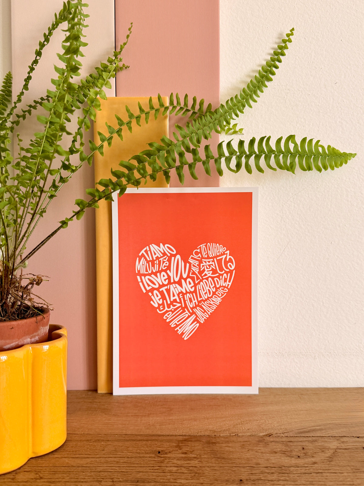 Carte postale - Je t'aime multilingue