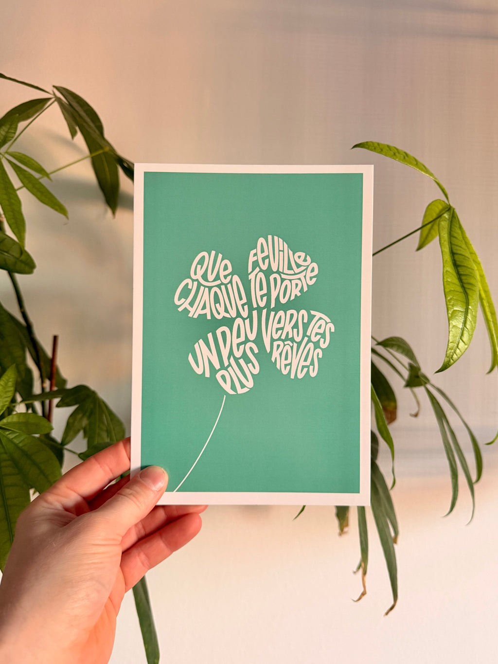 Carte postale - Trèfle à 4 feuilles