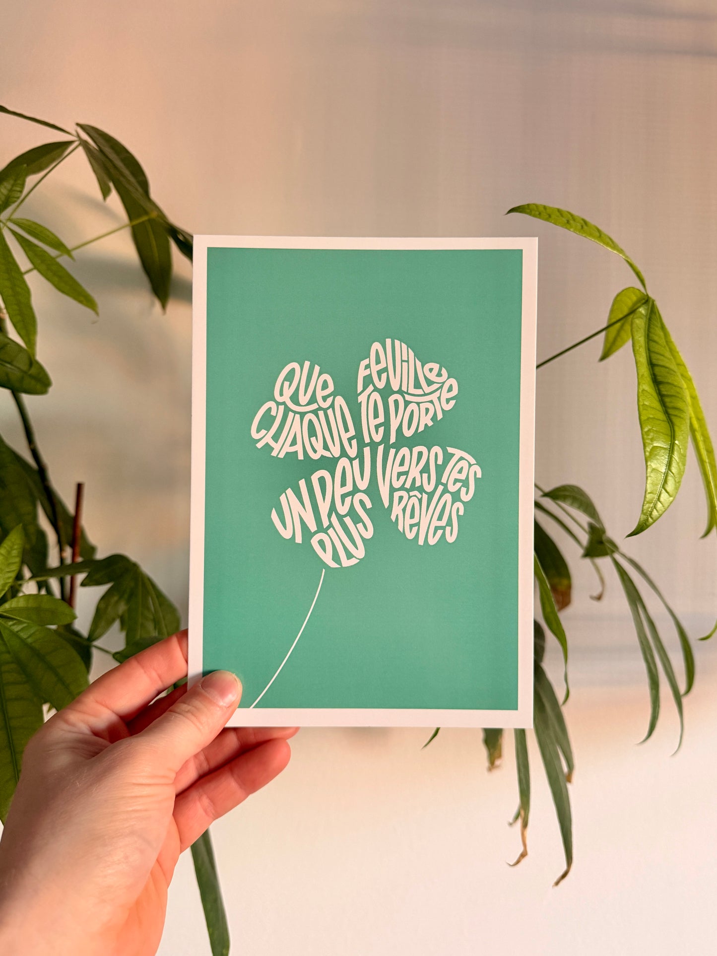 Carte postale - Trèfle à 4 feuilles